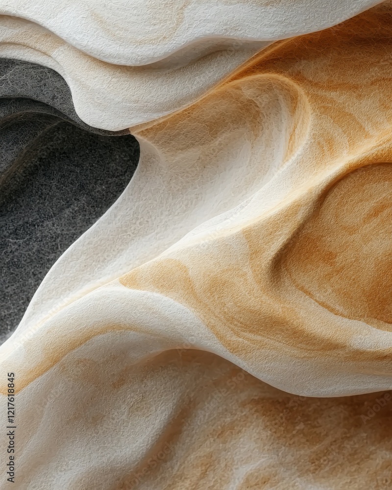 Poster floating transparent layers textures in minimalistic design artistic abstract environment creative a