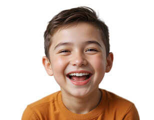 PNG, Happy boy smiling and laughing, isolated on transparent background