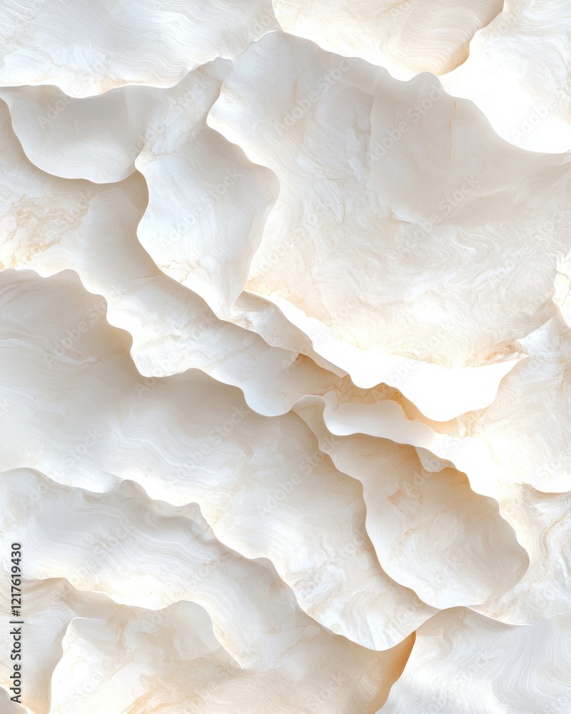 Poster minimalistic layers of textured white background close-up abstract art modern design