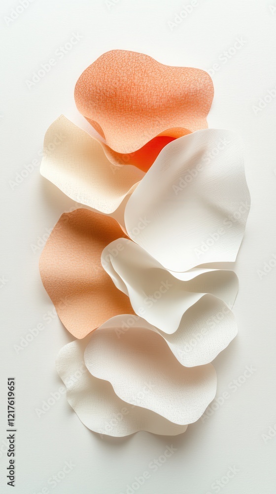 Aufkleber geometric texture layers in minimalistic design studio clean space top-down view artistic concept