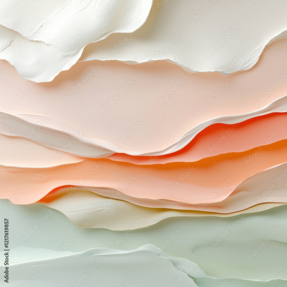 Poster minimalistic layers of pastel tones textures in soft background visual art abstract light and airy c