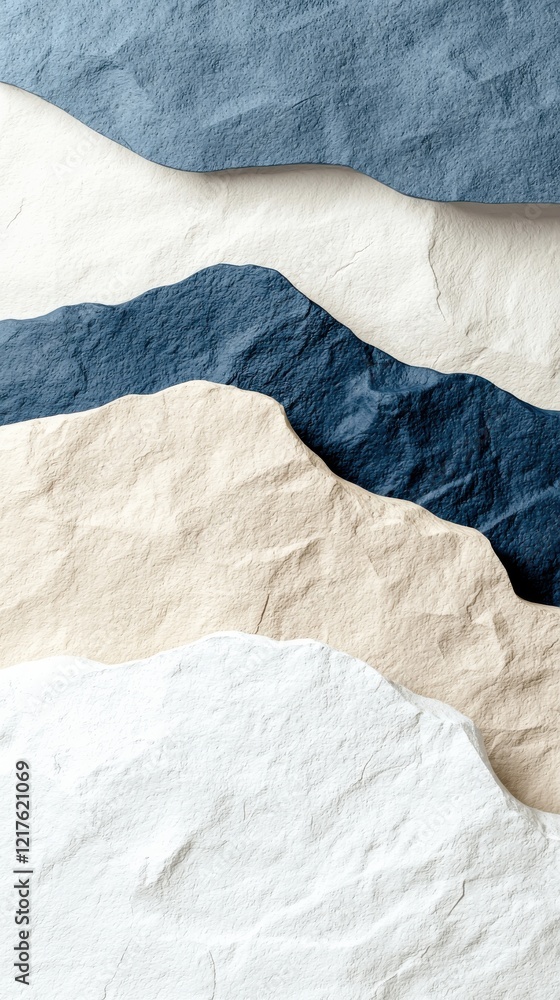 Poster geometric minimalistic layers abstract textures modern design space clean aesthetic close-up view ar