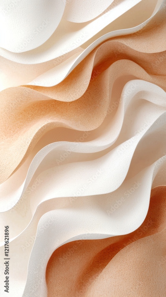 Poster minimalistic layered textures soft muted colors abstract background studio setting close-up view des