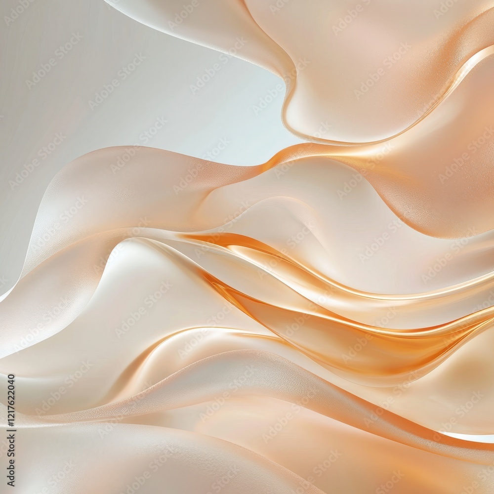 Poster fluid motion abstract art digital space minimalist design soft gradient background elegant aesthetic