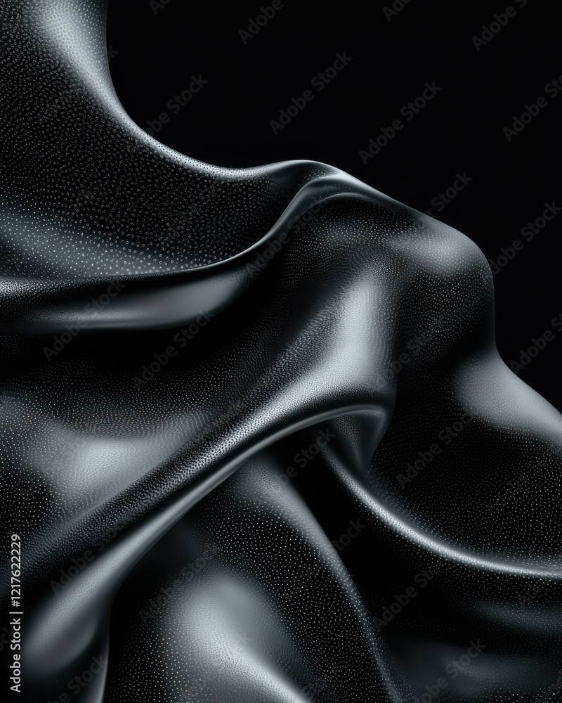 Poster sculpted shadows monochromatic textures of minimalistic layers in black fabric abstract art studio s