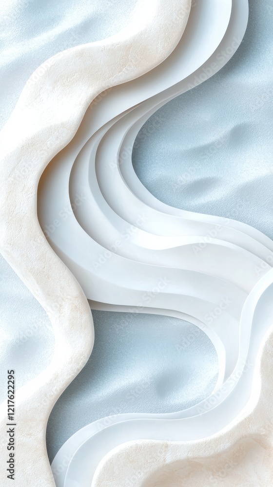 Aufkleber minimalist waves textures abstract art studio digital design close-up minimalistic layers background