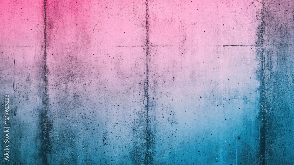 Aufkleber abstract gradient concrete wall background with pink and blue tones, featuring textured surface and 