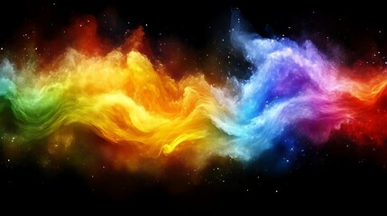 Fototapeta premium Cosmic Nebula Swirling Colorful Galaxy Cloudscape