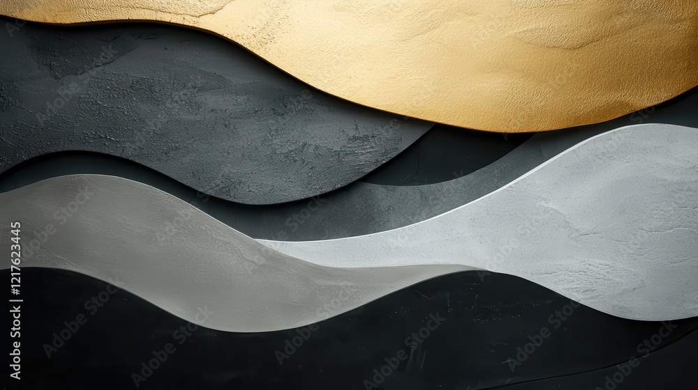 Poster artistic minimalistic layers background with textures and details in neutral colors