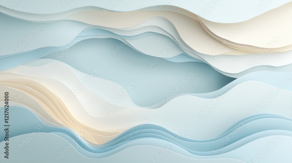 Poster minimalistic layers of paper textures artistic background soft color palette abstract design creativ