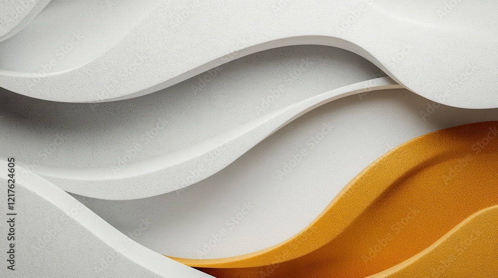Poster flowing minimalist layers design studio setting textured background abstract close-up visual harmony