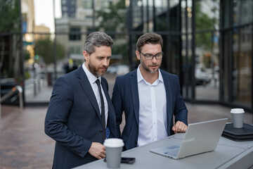 Freelance online. Successful businessmen freelance online. Businessmen freelancing in New York....