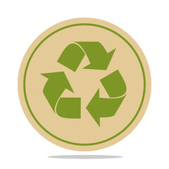Recycling symbol on a white background. Vector art illustration.