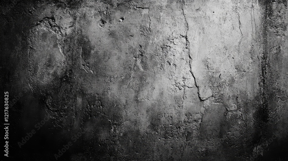Poster grungy textured concrete wall background with cracks and imperfections suitable for backdrops and de