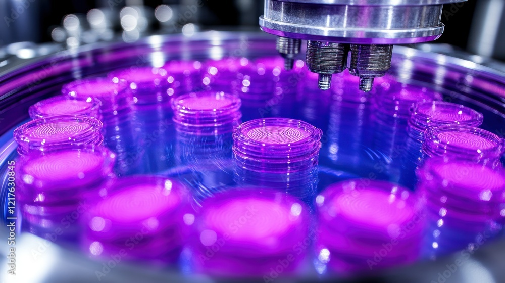 Poster automated lab bioreactor processing samples under uv light