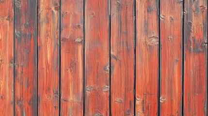 Red stained wooden planks background with texture and grain detail featuring Copy Space for text placement.