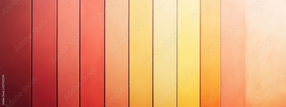 Poster gradient horizontal color stripes in warm tones of red, orange, and yellow with copy space for text 