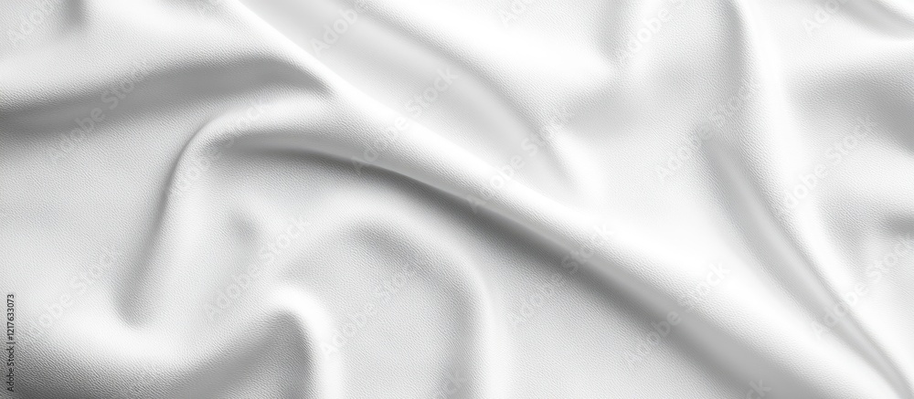 Poster smooth white satin fabric texture folds with shadows and highlights suitable for background or overl
