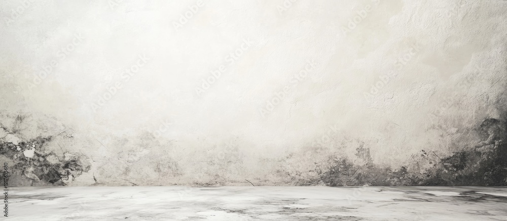 Poster minimalist abstract landscape with soft muted tones and misty atmosphere featuring trees and water r