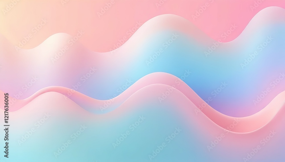 Poster abstract clear blue sky. pastel rainbow. light blue, pink and yellow color vector banner. pastel gra