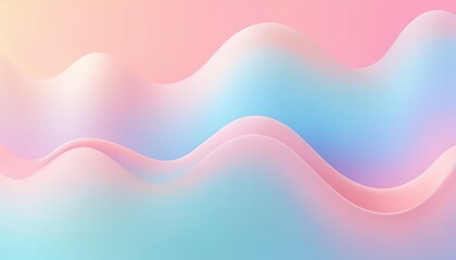 Abstract clear blue sky. Pastel rainbow. Light blue, pink and yellow color vector banner. Pastel gradient sky pattern. Blurred light fuzz colorful gradient background. 8k soft horizontal backdrop