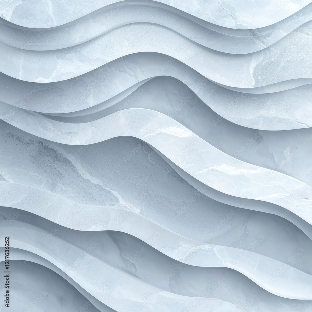 Poster elegant minimalistic textures in abstract wavy layers modern interior digital art soft color palette