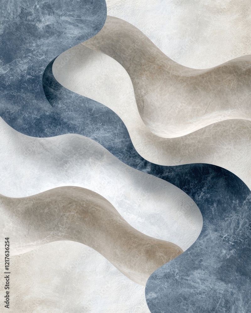 Aufkleber minimalistic layered textures in abstract design digital art smooth transitions modern aesthetic clo