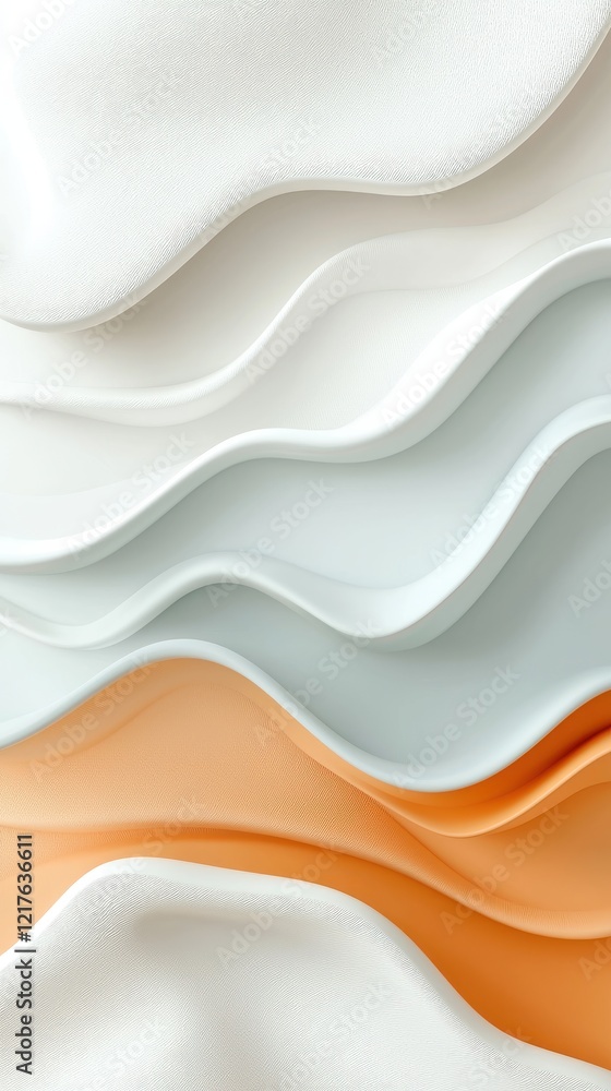 Poster fluid abstract textures minimalistic layers digital art modern design soft colors subtle background