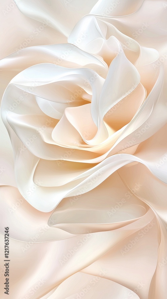 Poster elegant minimalistic flower design abstract textures digital art soft colors close-up view subtle de