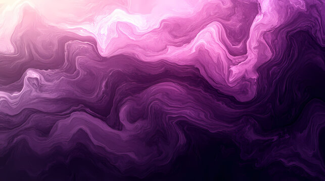 Abstract gradient with soft transitions from purple to pink, glowing wave pattern on a black backdrop; ethereal and vibrant, with a touch of mystery. Mystic Wave. Illustration