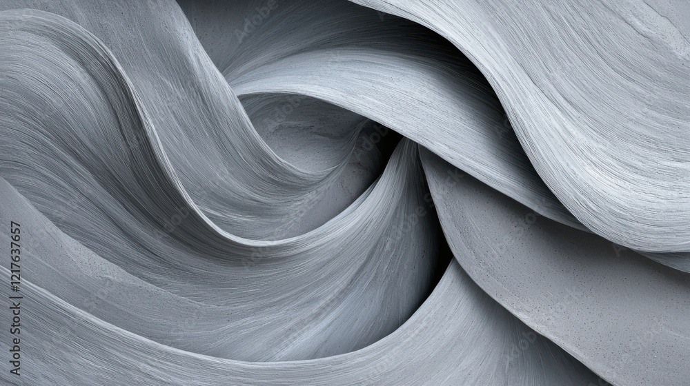 Aufkleber fluid textures of grey layers abstract background minimalistic design soft lighting artistic viewpoi