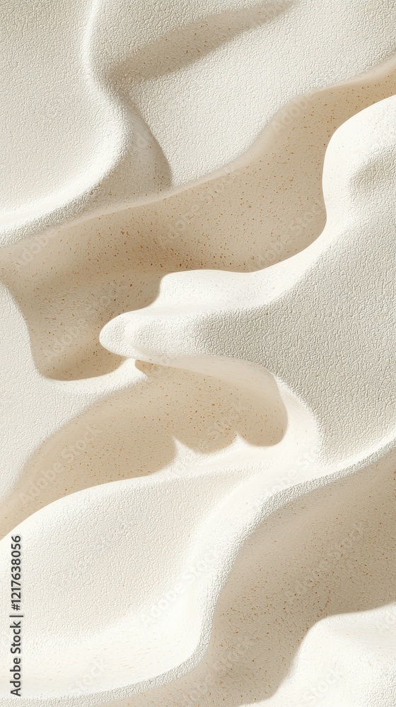 Aufkleber minimalistic layers of shadowed textures abstract art soft natural tones close-up view elegant desig