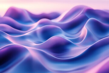 Fototapeta premium Beautiful waves of color create a serene atmosphere at twilight over a tranquil sea landscape