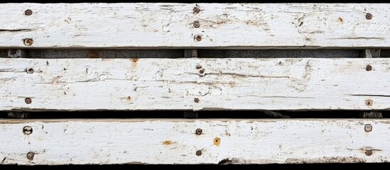 Fototapeta premium Weathered white wooden planks background with rustic texture and imperfections ideal for use as a backdrop or surface Copy Space