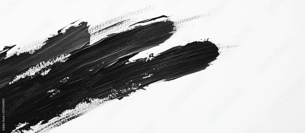 Poster black paint stroke texture on white background ideal for design projects with ample copyspace for te