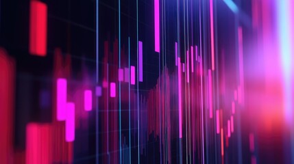 Colorful Data Visualization of Financial Statistics with Bar Chart and Trend Lines for Business Performance Analysis