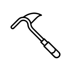 Fototapeta premium Crowbar icon design on white background with simple and modern style concept 