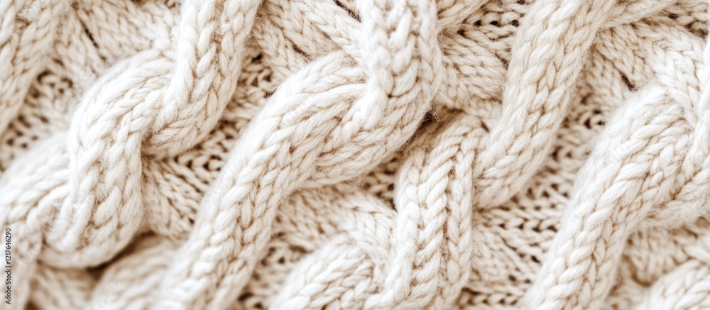 Poster beige knitted fabric texture background for cozy home decor with empty space for text or design elem