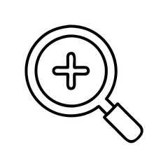 Fototapeta premium Icon Magnifying glass symbolizing exploration and investigation