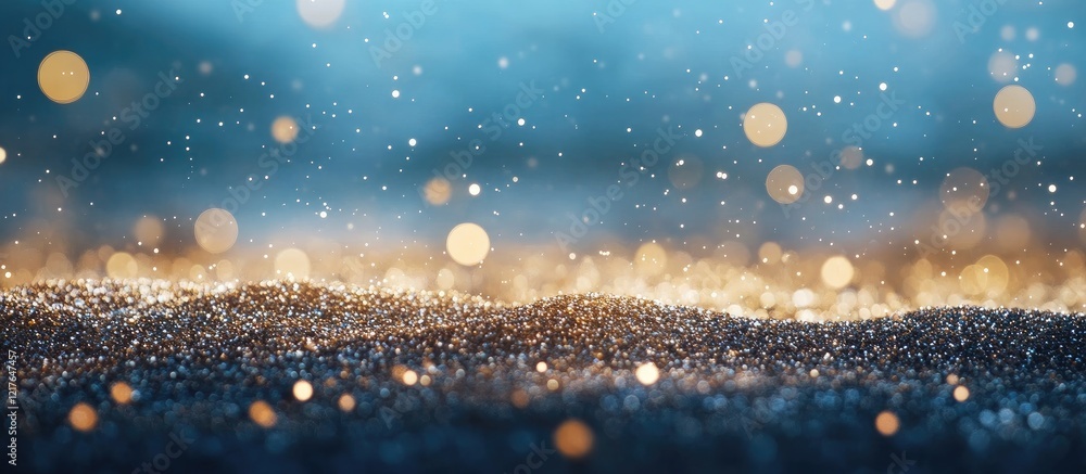 Aufkleber tranquil summer beach scene with glittering water surface and empty space for text or overlay