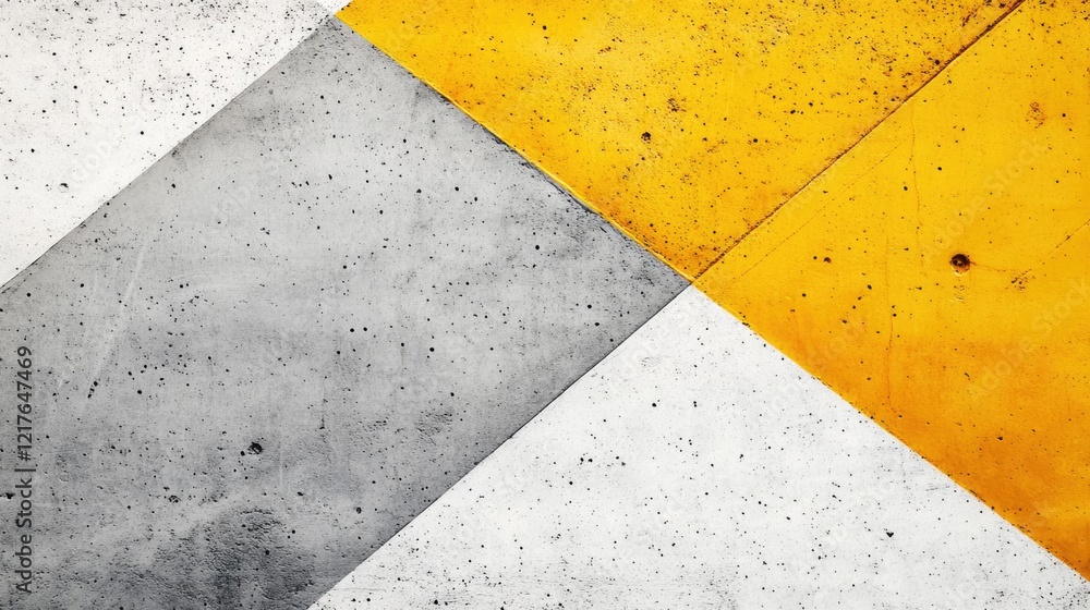 Poster asymmetric yellow gray and white concrete texture background for modern design elements and architec