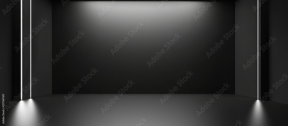 Aufkleber Dark Studio Space with Digital Technology Background Ideal for Copyspace and Text Placement in Modern Design Applications
