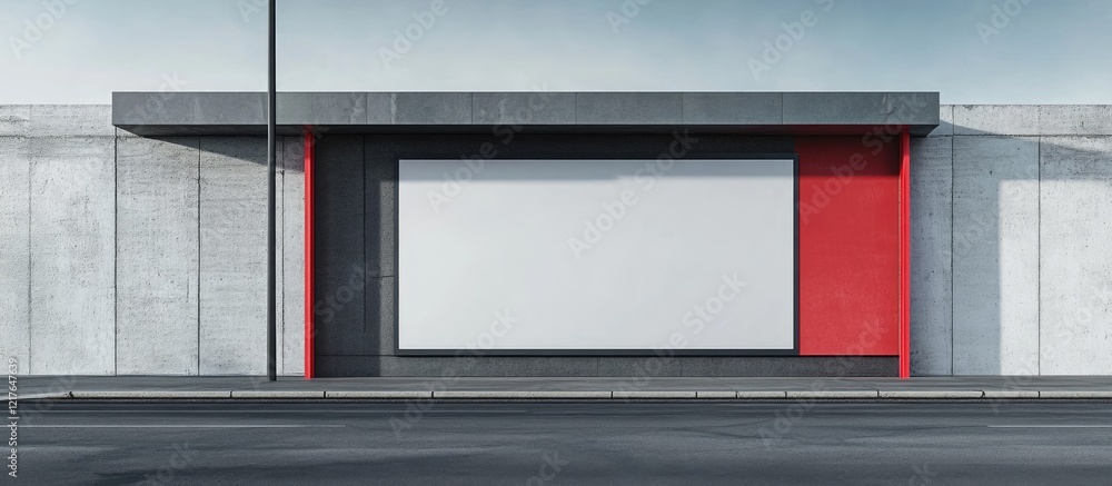 Poster modern blank billboard mockup for street advertising featuring expansive copyspace for custom text a