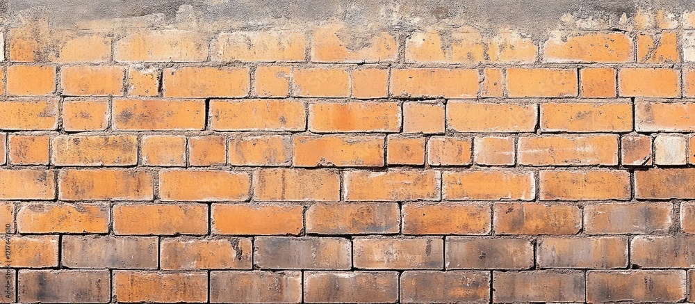 Poster brick wall background for construction and renovation projects with space for text or graphics