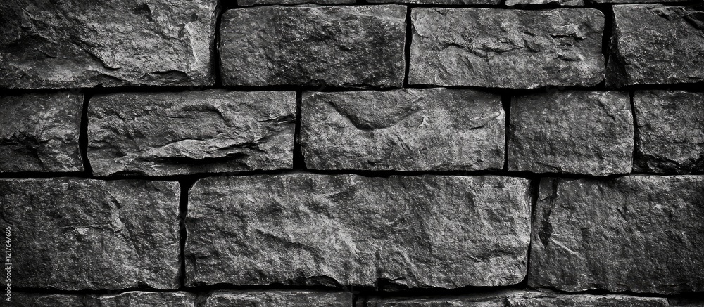 Poster elegant black slate stone wall texture ideal for backgrounds with ample copyspace for text and creat