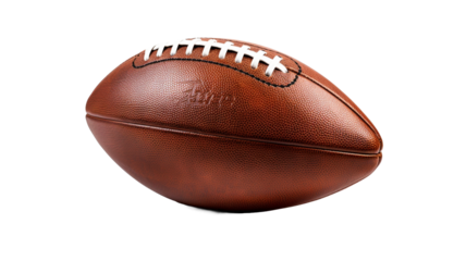 American football ball isolated on transparent background PNG.