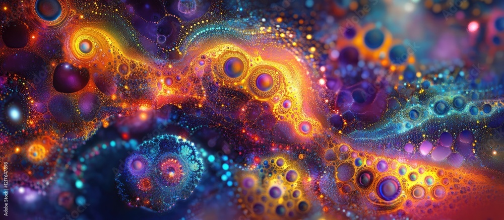 Aufkleber Vibrant Abstract Background in Rich Colors for Dreamy and Meditative Visuals with Ample Space for Text or Design Elements
