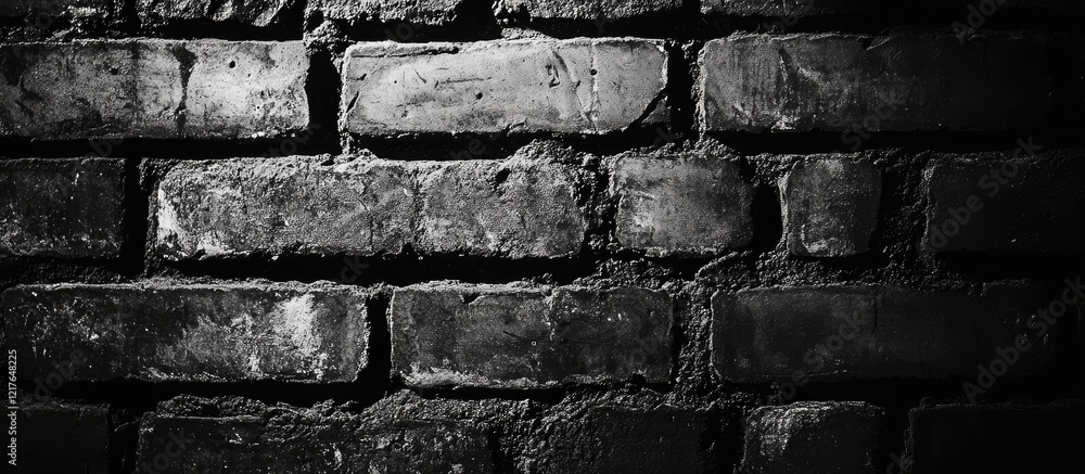 Poster Desaturated Brick Wall Texture Background with Ample Space for Text and Design Elements