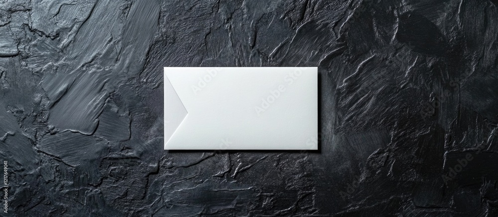 Aufkleber Blank Card Mockup on Dark Textured Background for Graphic Design Projects and Creative Presentations with Empty Copyspace for Text