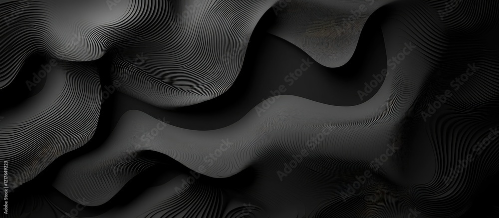 Aufkleber abstract black pop art background featuring fluid shapes and ample copyspace for text placement and 